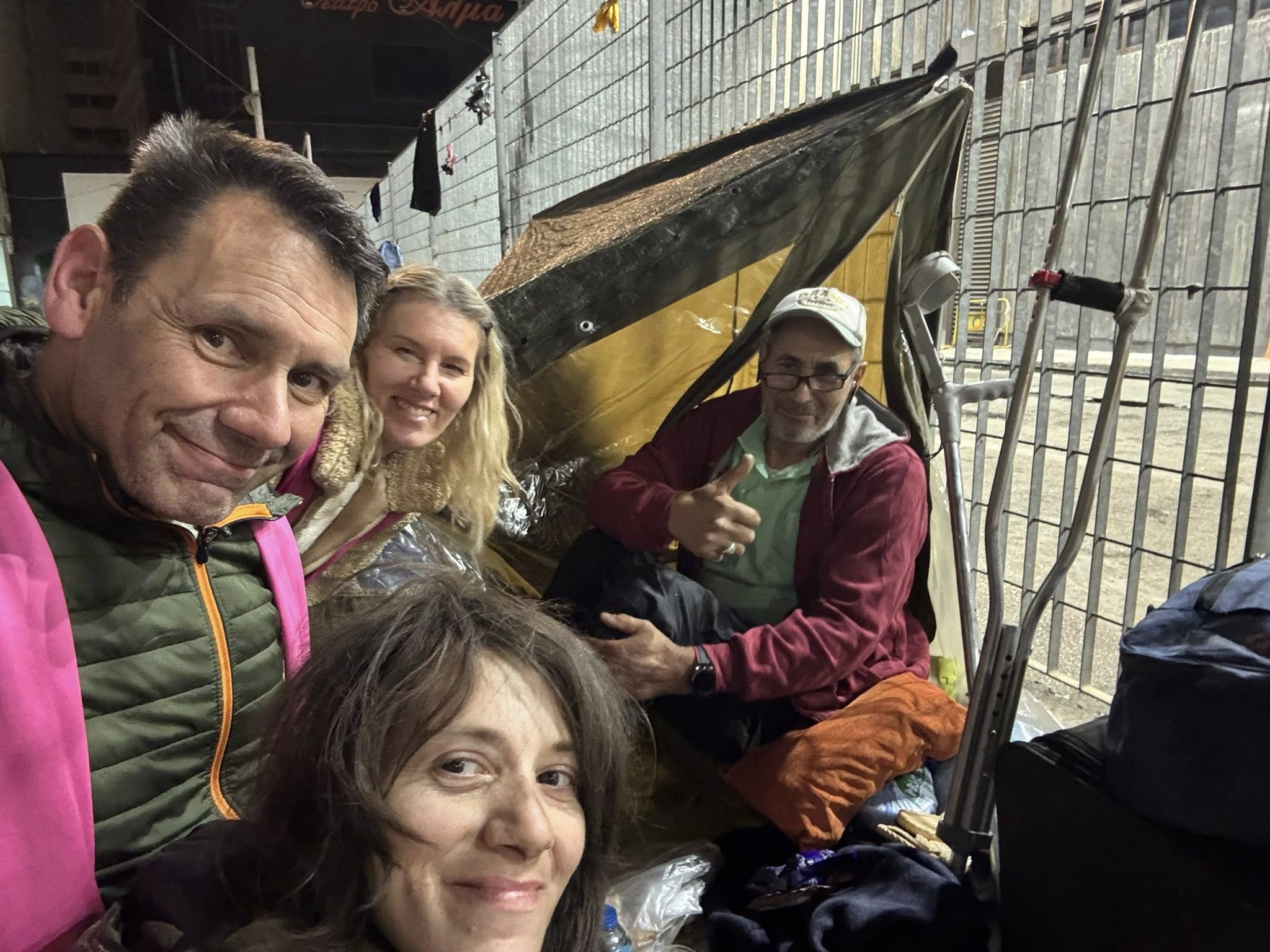 Wayne and the team with Mahmoud who has been healed